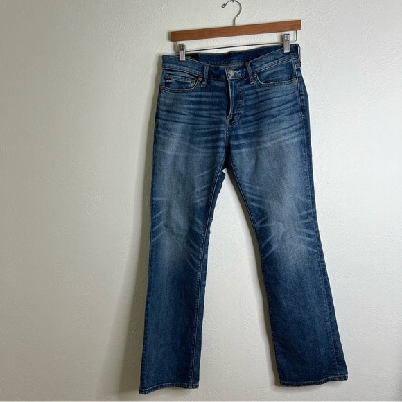 Abercrombie & Fitch Mens Bootcut Jeans Stretch Blue Medium Wash Denim Size 29x30 - Picture 1 of 10